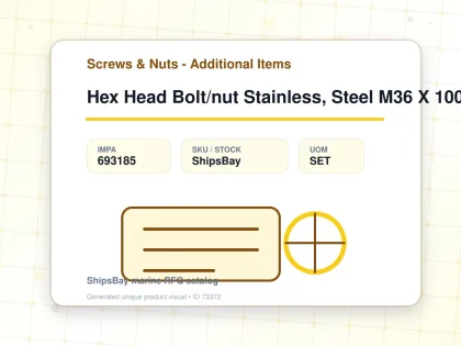 Hex Head Bolt/nut Stainless, Steel M36 X 100mm - Screws & Nuts - Additional Items - IMPA 693185 - UOM SET