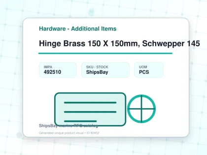 Hinge Brass 150 X 150mm, Schwepper 145 - Hardware - Additional Items - IMPA 492510 - UOM PCS