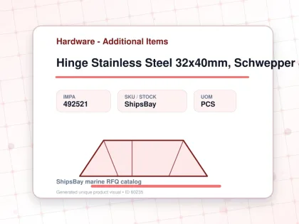 Hinge Stainless Steel 32x40mm, Schwepper 8001 - Hardware - Additional Items - IMPA 492521 - UOM PCS