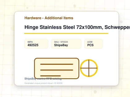 Hinge Stainless Steel 72x100mm, Schwepper 8001 - Hardware - Additional Items - IMPA 492525 - UOM PCS