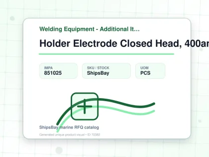 Holder Electrode Closed Head, 400amp - Welding Equipment - Additional Items - IMPA 851025 - UOM PCS