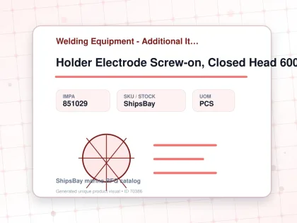 Holder Electrode Screw-on, Closed Head 600amp - Welding Equipment - Additional Items - IMPA 851029 - UOM PCS