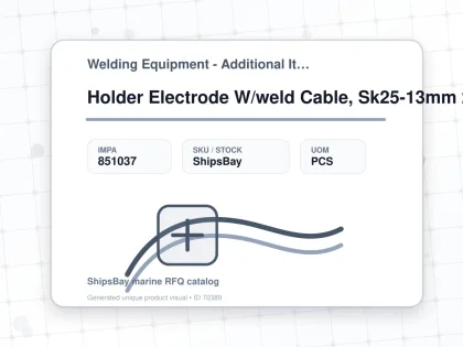 Holder Electrode W/weld Cable, Sk25-13mm 25mm2 L:5mtr - Welding Equipment - Additional Items - IMPA 851037 - UOM PCS