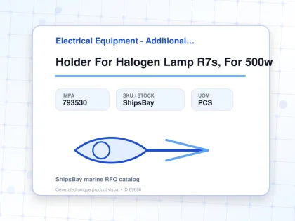 Holder For Halogen Lamp R7s, For 500w - Electrical Equipment - Additional Items - IMPA 793530 - UOM PCS