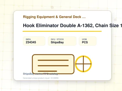 Hook Eliminator Double A-1362, Chain Size 1/4 (7mm) - Rigging Equipment & General Deck Items - Additional Items - IMPA 234345 - UOM PCS