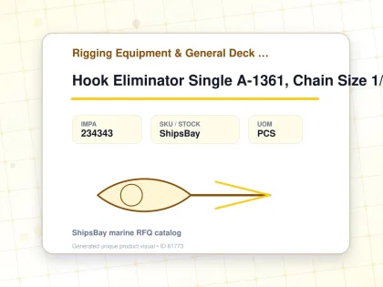 Hook Eliminator Single A-1361, Chain Size 1/2 (13mm) - Rigging Equipment & General Deck Items - Additional Items - IMPA 234343 - UOM PCS