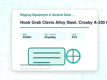 Hook Grab Clevis Alloy Steel, Crosby A-330 Chain Size 7mm - Rigging Equipment & General Deck Items - Additional Items - IMPA 234361 - UOM PCS