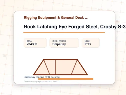 Hook Latching Eye Forged Steel, Crosby S-315a Chain Size 10mm - Rigging Equipment & General Deck Items - Additional Items - IMPA 234383 - UOM PCS