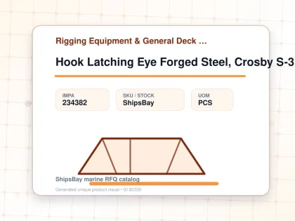Hook Latching Eye Forged Steel, Crosby S-315a Chain Size 7-8mm - Rigging Equipment & General Deck Items - Additional Items - IMPA 234382 - UOM PCS
