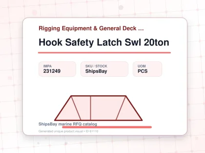 Hook Safety Latch Swl 20ton - Rigging Equipment & General Deck Items - Additional Items - IMPA 231249 - UOM PCS
