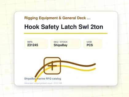 Hook Safety Latch Swl 2ton - Rigging Equipment & General Deck Items - Additional Items - IMPA 231245 - UOM PCS