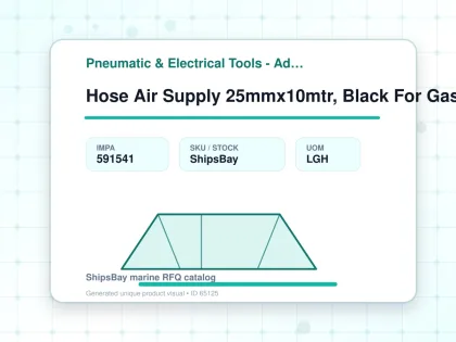 Hose Air Supply 25mmx10mtr, Black For Gas Freeing Fan - Pneumatic & Electrical Tools - Additional Items - IMPA 591541 - UOM LGH