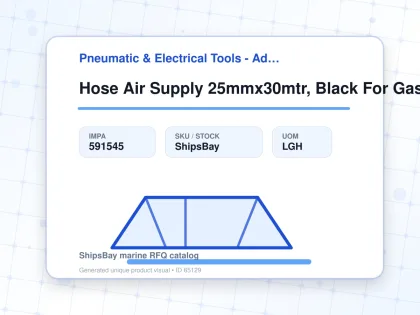 Hose Air Supply 25mmx30mtr, Black For Gas Freeing Fan - Pneumatic & Electrical Tools - Additional Items - IMPA 591545 - UOM LGH
