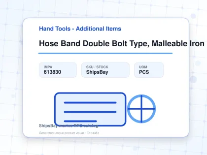 Hose Band Double Bolt Type, Malleable Iron 100-110mm - Hand Tools - Additional Items - IMPA 613830 - UOM PCS