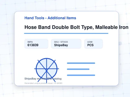 Hose Band Double Bolt Type, Malleable Iron 135-145mm - Hand Tools - Additional Items - IMPA 613839 - UOM PCS