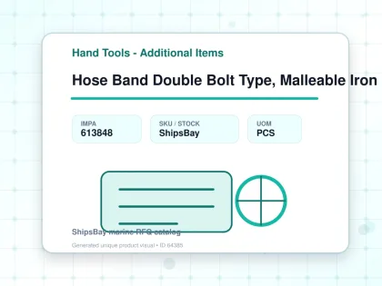 Hose Band Double Bolt Type, Malleable Iron 170-180mm - Hand Tools - Additional Items - IMPA 613848 - UOM PCS