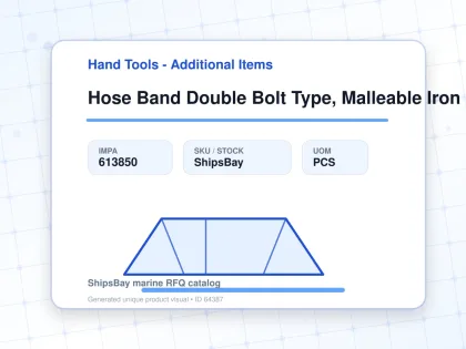 Hose Band Double Bolt Type, Malleable Iron 200-210mm - Hand Tools - Additional Items - IMPA 613850 - UOM PCS