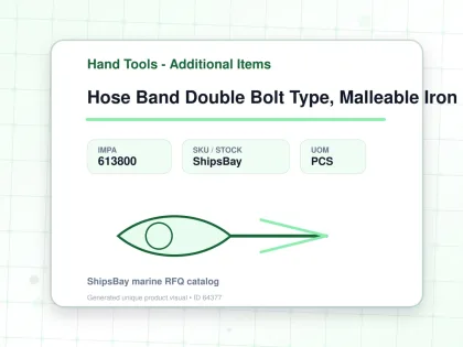 Hose Band Double Bolt Type, Malleable Iron 40-50mm - Hand Tools - Additional Items - IMPA 613800 - UOM PCS