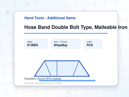 Hose Band Double Bolt Type, Malleable Iron 45-55mm - Hand Tools - Additional Items - IMPA 613803 - UOM PCS