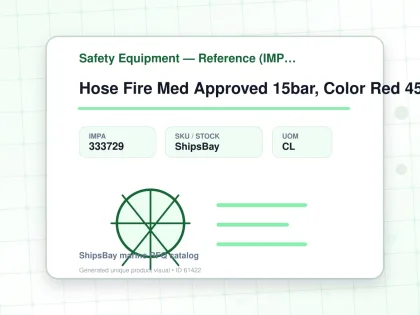 Hose Fire Med Approved 15bar, Color Red 45mmx15mtr Sf1230451 - Safety Equipment — Reference (IMPA) - IMPA 333729 - UOM CL