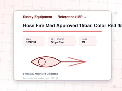 Hose Fire Med Approved 15bar, Color Red 45mmx20mtr Sf1230452 - Safety Equipment — Reference (IMPA) - IMPA 333730 - UOM CL