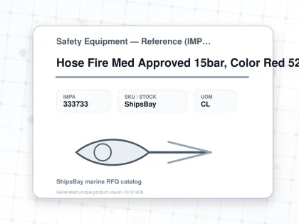 Hose Fire Med Approved 15bar, Color Red 52mmx20mtr Sf123052 - Safety Equipment — Reference (IMPA) - IMPA 333733 - UOM CL