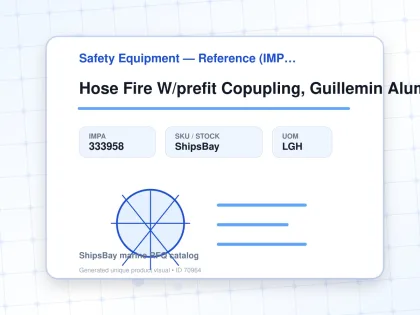 Hose Fire W/prefit Copupling, Guillemin Alumi Red 70mmx15mtr - Safety Equipment — Reference (IMPA) - IMPA 333958 - UOM LGH