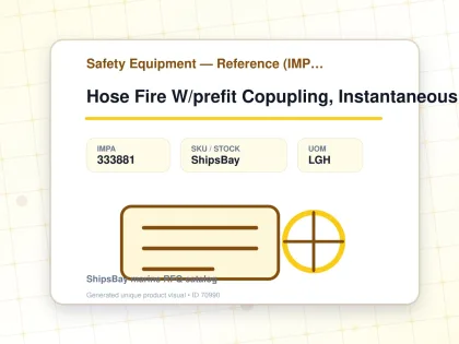Hose Fire W/prefit Copupling, Instantaneous Alumi R 65mmx20m - Safety Equipment — Reference (IMPA) - IMPA 333881 - UOM LGH
