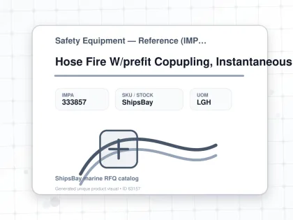 Hose Fire W/prefit Copupling, Instantaneous Brass R 52mmx20m - Safety Equipment — Reference (IMPA) - IMPA 333857 - UOM LGH