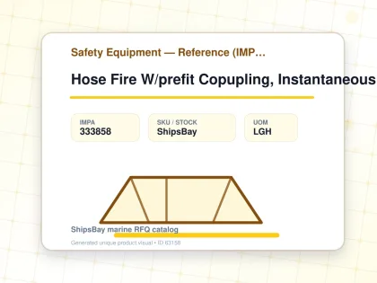 Hose Fire W/prefit Copupling, Instantaneous Brass R 52mmx30m - Safety Equipment — Reference (IMPA) - IMPA 333858 - UOM LGH