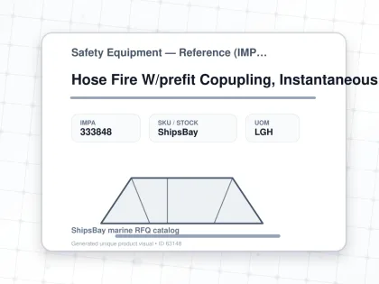 Hose Fire W/prefit Copupling, Instantaneous Brass W 52mmx30m - Safety Equipment — Reference (IMPA) - IMPA 333848 - UOM LGH