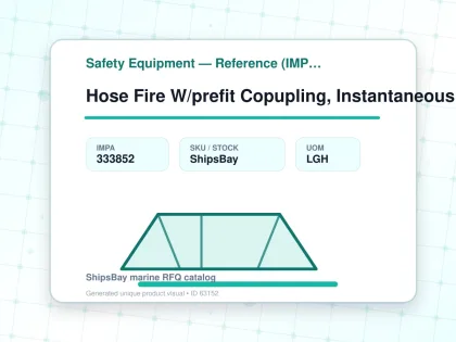 Hose Fire W/prefit Copupling, Instantaneous Brass W 65mmx30m - Safety Equipment — Reference (IMPA) - IMPA 333852 - UOM LGH
