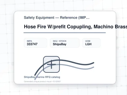 Hose Fire W/prefit Copupling, Machino Brass White 52mmx25mtr - Safety Equipment — Reference (IMPA) - IMPA 333747 - UOM LGH