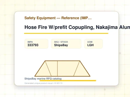 Hose Fire W/prefit Copupling, Nakajima Alumi Red 38mmx30mtr - Safety Equipment — Reference (IMPA) - IMPA 333793 - UOM LGH