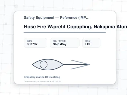 Hose Fire W/prefit Copupling, Nakajima Alumi Red 65mmx15mtr - Safety Equipment — Reference (IMPA) - IMPA 333797 - UOM LGH