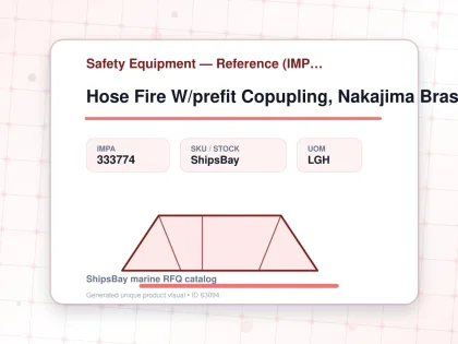 Hose Fire W/prefit Copupling, Nakajima Brass Red 38mmx30mtr - Safety Equipment — Reference (IMPA) - IMPA 333774 - UOM LGH