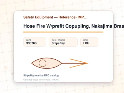Hose Fire W/prefit Copupling, Nakajima Brass White 38mmx25m - Safety Equipment — Reference (IMPA) - IMPA 333763 - UOM LGH