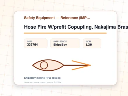 Hose Fire W/prefit Copupling, Nakajima Brass White 38mmx30m - Safety Equipment — Reference (IMPA) - IMPA 333764 - UOM LGH