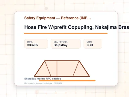 Hose Fire W/prefit Copupling, Nakajima Brass White 52mmx15m - Safety Equipment — Reference (IMPA) - IMPA 333765 - UOM LGH