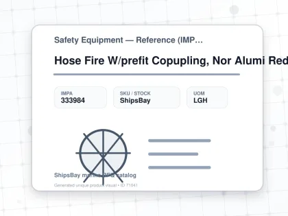 Hose Fire W/prefit Copupling, Nor Alumi Red 65mmx15mtr - Safety Equipment — Reference (IMPA) - IMPA 333984 - UOM LGH