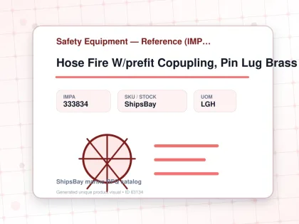 Hose Fire W/prefit Copupling, Pin Lug Brass Red 38mmx30mtr - Safety Equipment — Reference (IMPA) - IMPA 333834 - UOM LGH