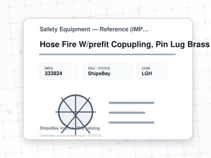 Hose Fire W/prefit Copupling, Pin Lug Brass White 52mmx15mtr - Safety Equipment — Reference (IMPA) - IMPA 333824 - UOM LGH