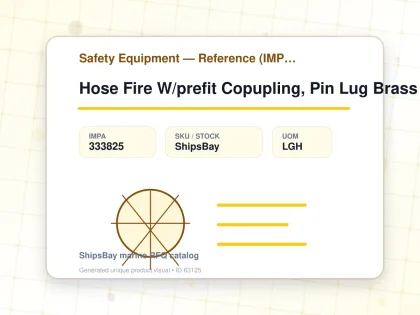Hose Fire W/prefit Copupling, Pin Lug Brass White 52mmx20mtr - Safety Equipment — Reference (IMPA) - IMPA 333825 - UOM LGH