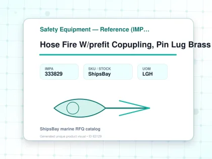 Hose Fire W/prefit Copupling, Pin Lug Brass White 65mmx20mtr - Safety Equipment — Reference (IMPA) - IMPA 333829 - UOM LGH