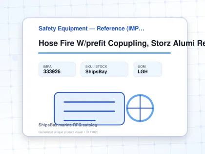 Hose Fire W/prefit Copupling, Storz Alumi Red 38mmx20mtr - Safety Equipment — Reference (IMPA) - IMPA 333926 - UOM LGH