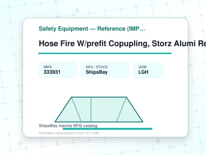 Hose Fire W/prefit Copupling, Storz Alumi Red 65mmx15mtr - Safety Equipment — Reference (IMPA) - IMPA 333931 - UOM LGH