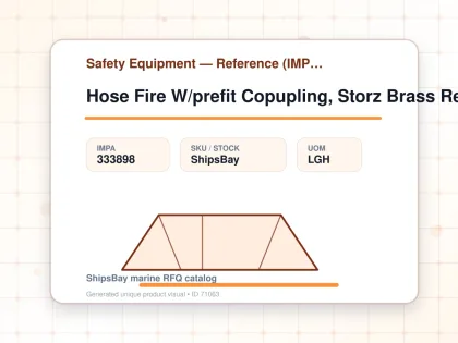 Hose Fire W/prefit Copupling, Storz Brass Red 38mmx15mtr - Safety Equipment — Reference (IMPA) - IMPA 333898 - UOM LGH