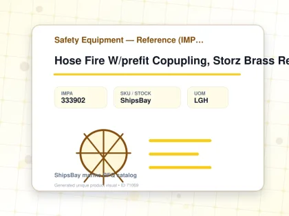 Hose Fire W/prefit Copupling, Storz Brass Red 52mmx20mtr - Safety Equipment — Reference (IMPA) - IMPA 333902 - UOM LGH