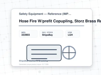 Hose Fire W/prefit Copupling, Storz Brass Red 52mmx30mtr - Safety Equipment — Reference (IMPA) - IMPA 333903 - UOM LGH