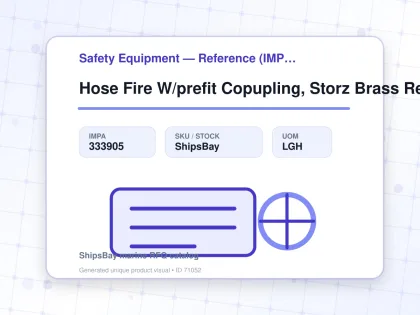 Hose Fire W/prefit Copupling, Storz Brass Red 65mmx20mtr - Safety Equipment — Reference (IMPA) - IMPA 333905 - UOM LGH